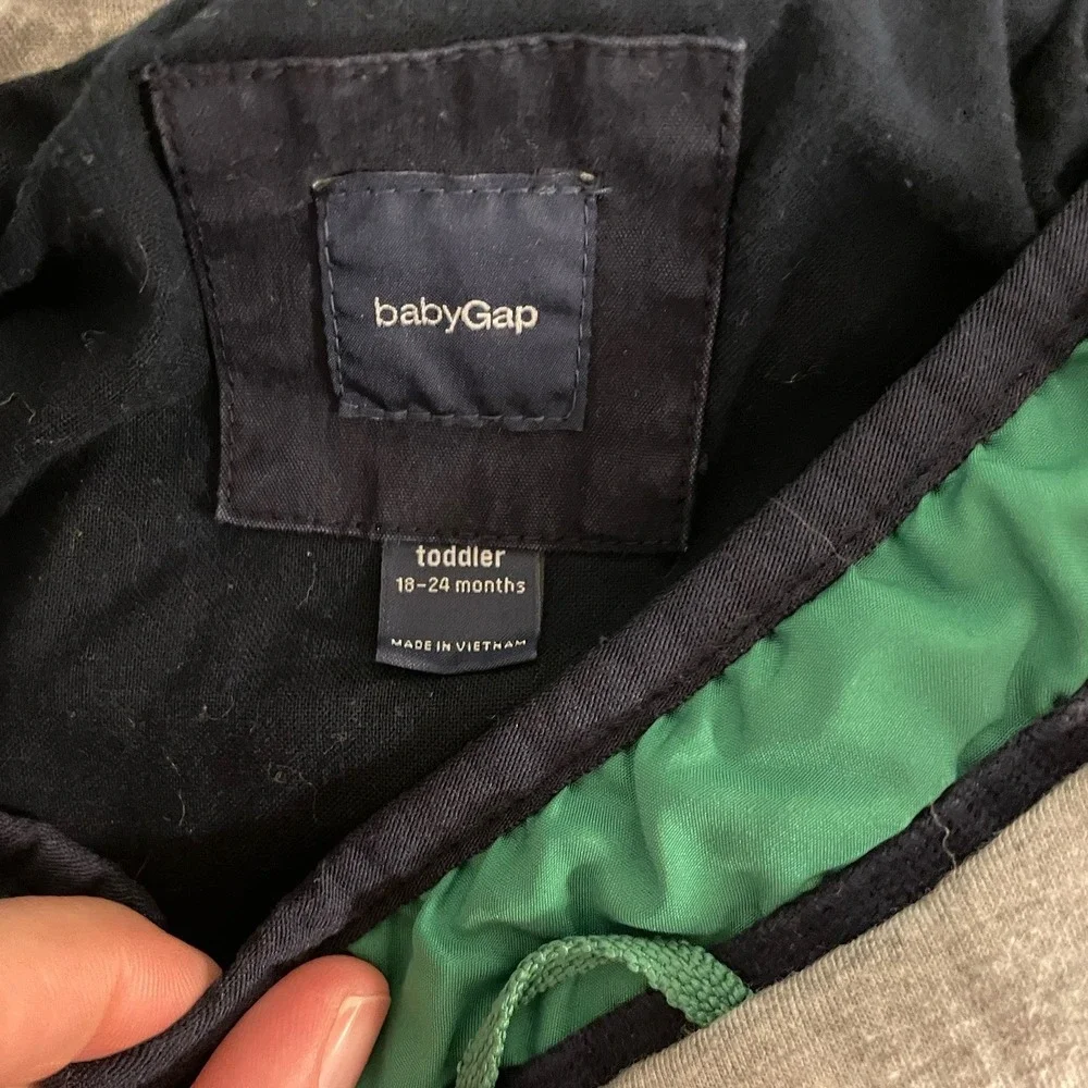 GAP Boys Sz 18-24m Navy Blue Coat‎ Jacket Removable Inner Liner Spring